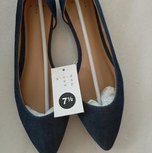 & Other Stories Navy Blue Flats